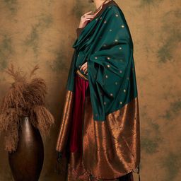 Sangria Woven-Designed Semi-Stitched Lehenga & Unstitched Blouse With Dupatta image 2