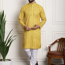 SOJANYA Ethnic Motifs Printed Straight Kurta With Churidar-image-62