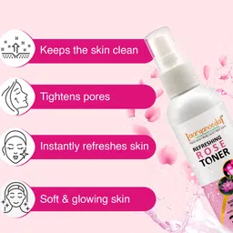 Aryanveda Set of 3 Rose Toner with Lavender for Face Hydration & Cleans Pores - 100ml Each image 3