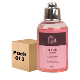 The Bath Store British Rose Set Of 3 Face Wash For Gentle Exfoliation - 100ml Each-1