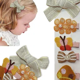 VAGHBHATT Girls Set Of 5 Alligator Hair Clips-79