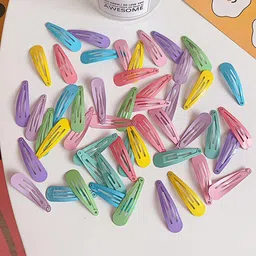 Yellow Chimes Girls Set Of 24 Multicolored Tic Tac Hair Clips-50