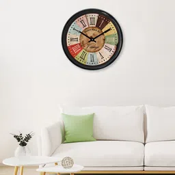 RANDOM Multicoloured Round Printed 30.48 cm Analogue Wall Clock image 1