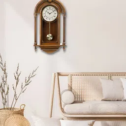 SEIKO Brown & White Abstract Shaped Traditional Wall Clock-image-28