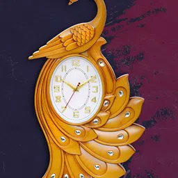 Attractionz Beige & White Textured Abstract Shaped Contemporary Wall Clock-image-99