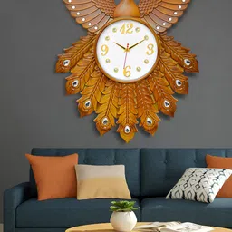 Attractionz Beige & White Textured Analogue Wall Clock-picture-24
