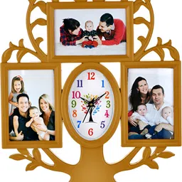 Attractionz Beige Textured Analogue Contemporary Wall Clock-image-84
