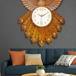 Attractionz Beige Round Contemporary Wall Clock-image-88