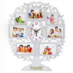 Attractionz  White Textured Contemporary Round Shaped Wall Clock-image-98