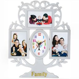 Attractionz White Oval Textured Analogue Wall Clock-image-93