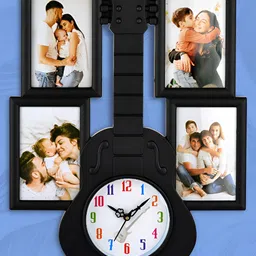 Attractionz Black & White Photo Frame Analogue Contemporary Wall Clock-image-40