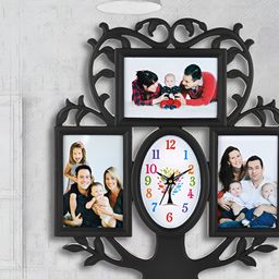 Attractionz Black Contemporary Oval Wall Clock-image-48