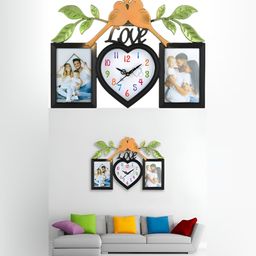 Attractionz Black & White Textured Contemporary Analogue Oval Wall Clock-image-82