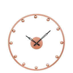 CHRONIKLE Copper Toned & Black Round Contemporary Wall Clock-image-40