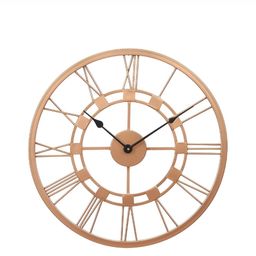 CHRONIKLE Copper-Toned & Black Round Contemporary Wall Clock-image-19