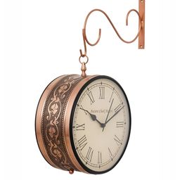 CHRONIKLE Copper-Toned Round Metal Traditional Wall Clock-image-55