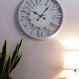 House Of Accessories White & Grey Contemporary Wall Clock-image-28