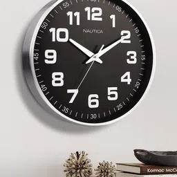 Nautica Black Contemporary Wall Clock-19