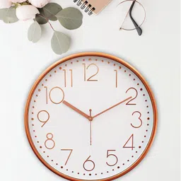 RANDOM White & Gold-Toned Contemporary Wall Clock-picture-5