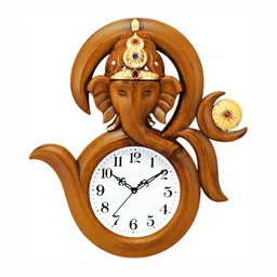 Attractionz Brown & White Textured Contemporary Analogue Round Wall Clock-picture-12