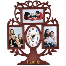 Attractionz Brown Oval Textured Contemporary Wall Clock-image-65