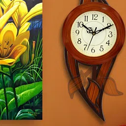 Attractionz Brown Round Contemporary Analogue Wall Clock-image-90