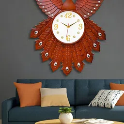 Attractionz Brown Round Contemporary Analogue Wall Clock-image-98