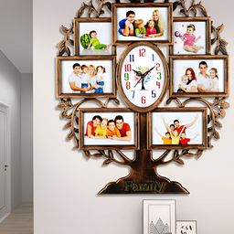 Attractionz Beige Textured Contemporary Round Wall Clock-image-12