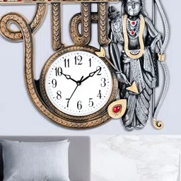 Attractionz Silver-Toned Textured Analogue Contemporary Wall Clock-9