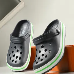 HRX by Hrithik Roshan Men Grey & White Rubber Clogs-picture-21