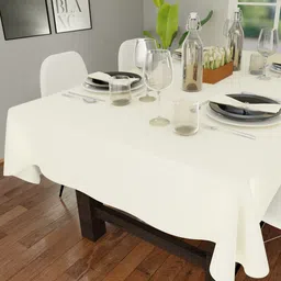 Encasa Homes Beige Solid Table Cloth-15
