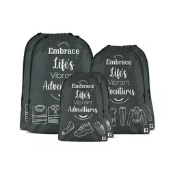 Kuber Industries Grey 6 Pieces Printed Fabric Multi-Utility Organisers-36
