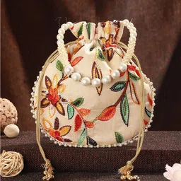 Jazz and Sizzle Embroidered Potli Clutch-29