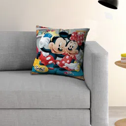 Disney Mickey Multicoloured Single Cartoon Character Printed 40x40 cm Square Cushion Cover-24