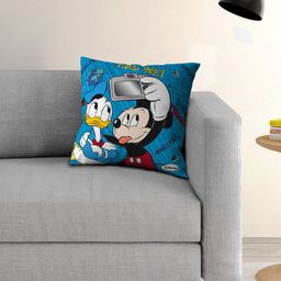 Disney Mickey Multicoloured Single Cartoon Character Printed 40x40 cm Square Cushion Cover-23