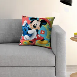 Disney Mickey Multicoloured Set of Single Cartoon Printed 40x40 cm Square Cushion Cover-0