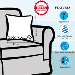 Disney Multicoloured Set of Single Cartoon Character Printed 40x40 cm Square Cushion Cover image 3