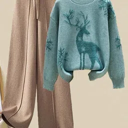 Alamode By Akanksha Women Siruki Woolen Coord Set-picture-50