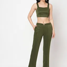 MISH Square-Neck Crop Top With Pencil-Fit Trousers Co-Ords-image-17