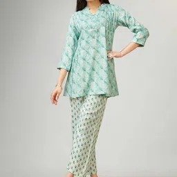 Panzora Abstract Printed Tunic & Trousers-image-7