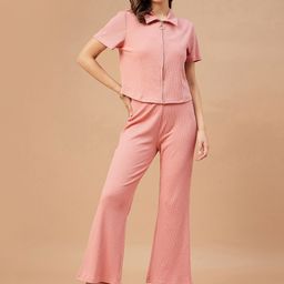 Gipsy Shirt Collar Top With Trousers Co-Ords-image-30