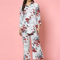 Clora Creation Printed Shirt With Trouser Co-Ords-image-79
