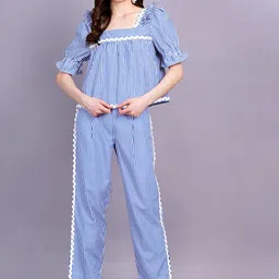 MINGLAY Striped Top With Trouser Co-Ords-picture-3