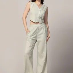 TAHVO V-Neck Sleeveless Waistcoat & Trouser Co-Ords-image-48