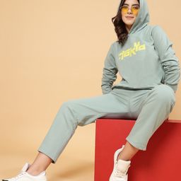 Rigo Printed Plus Size Terry Sweatshirt with Trousers co-ords Set image 3