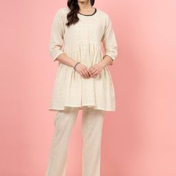 Clora Creation Printed Pure Cotton Tunic With Trouser Co-Ords-image-76