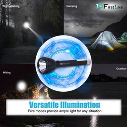 firstlike FIRSTLIKE® 50W Dual Mode Waterproof Power Full Rechargeable Long Range Torch Up to 1 Km with COB Backlight (50W + COB) image 5