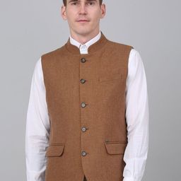 Cantabil Mandarin Collar Single-Breasted Slim Fit Nehru Jacket-53