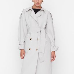 Trendyol Women Beige Solid Over Coat-58