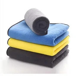 Cotton Bolls Textiles Yellow & Blue 4 Pcs Cleaning Cloth Set-17